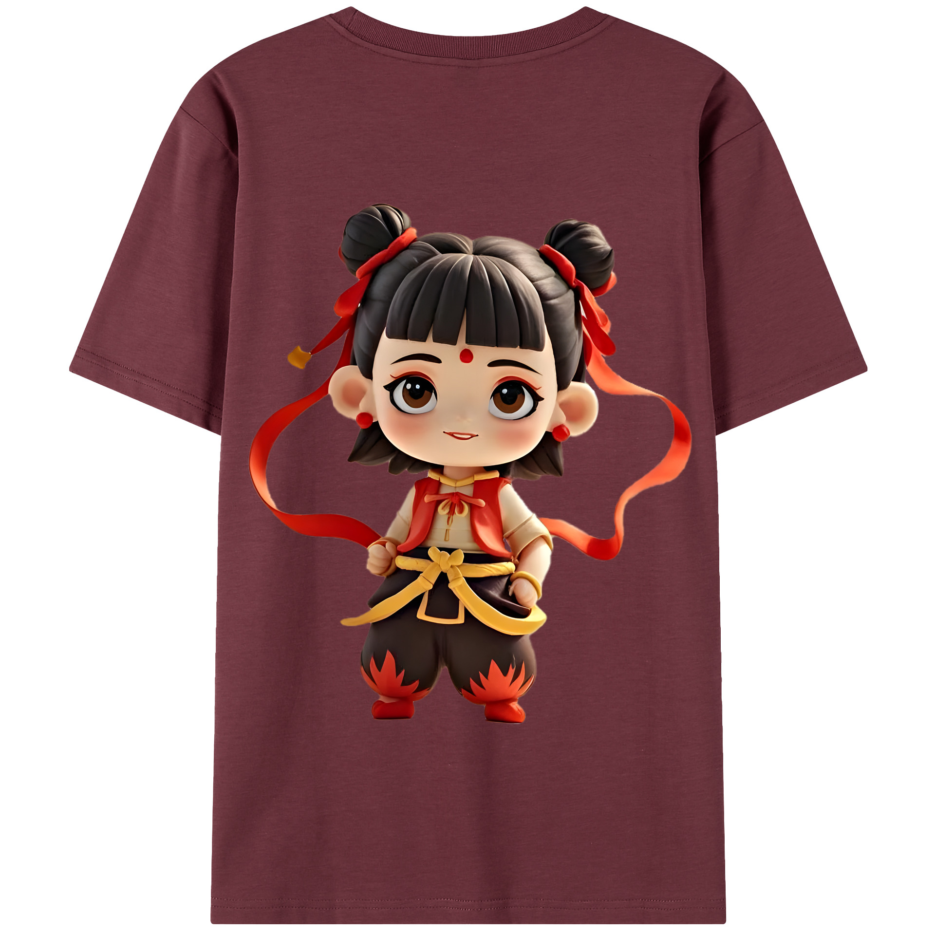 Ne Zha 2 ナタ 魔童の大暴れ 綿100％半袖Tシャツ（背面プリント）